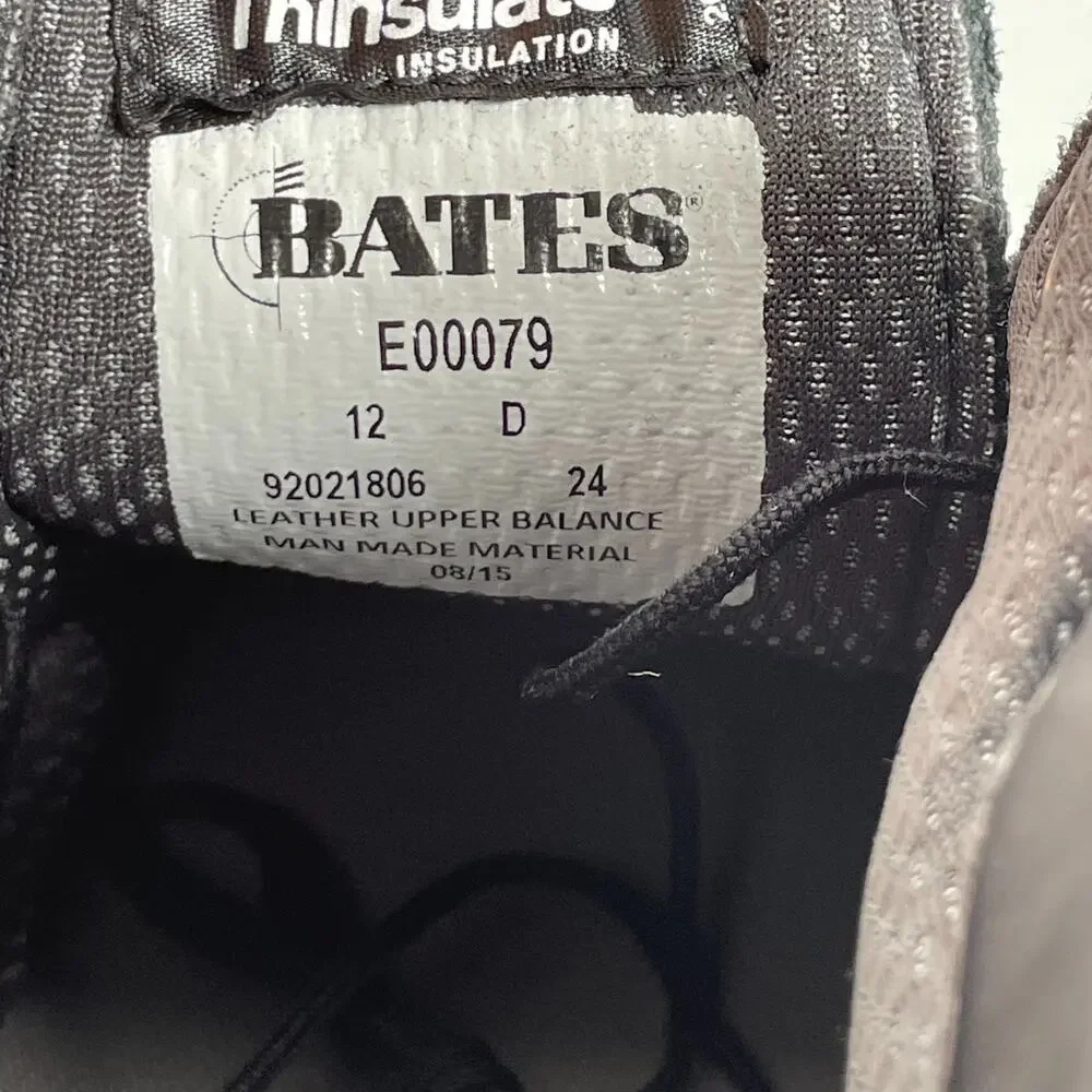 Bates Lites Men's Size 12 D Black Leather Chukka Ankle Boots Casual Lace Up EUC